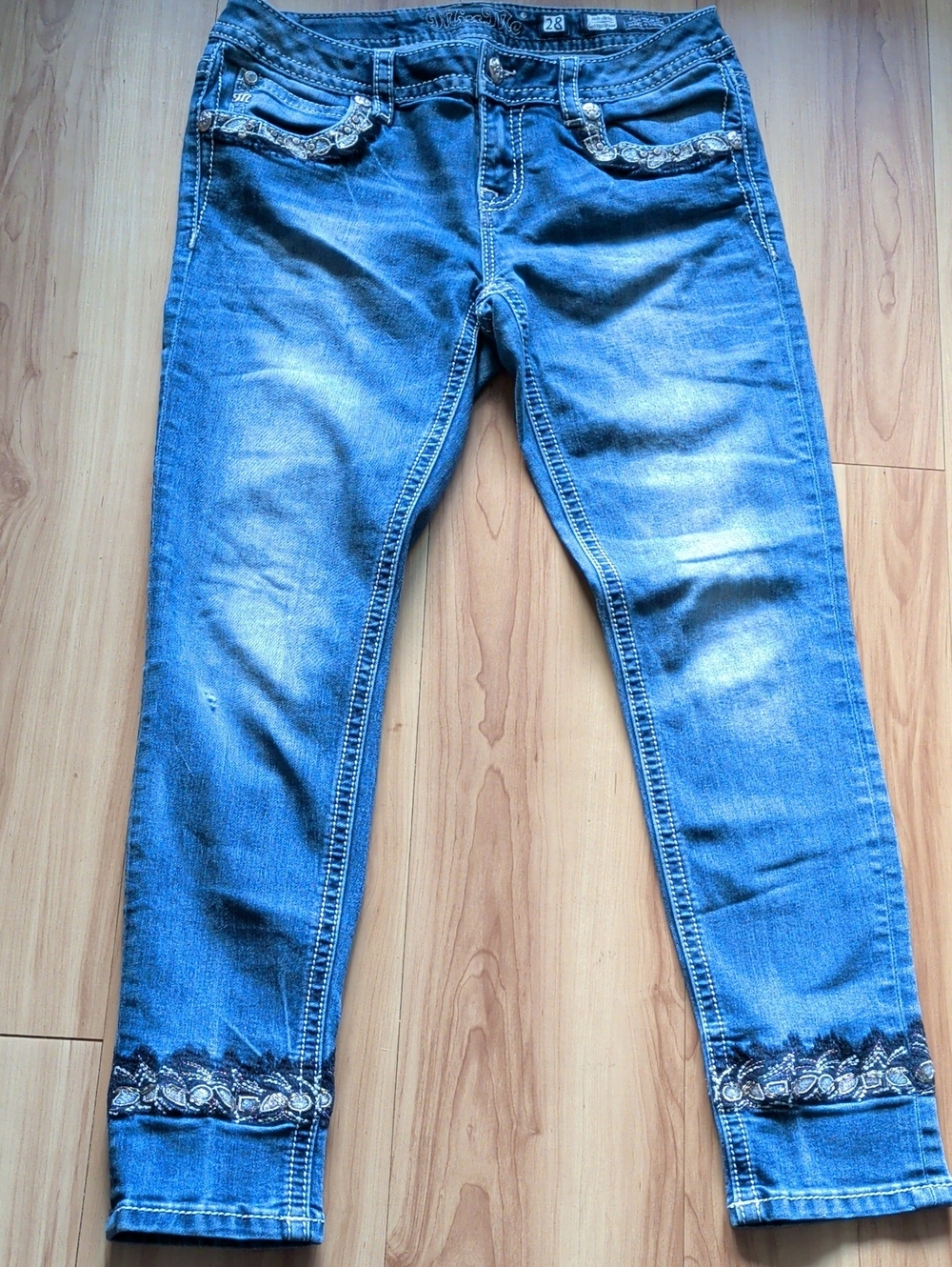 Women’s Embroidered Miss Me Jeans - Blue